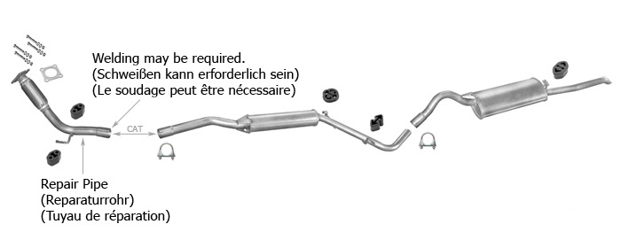 Auspuff SKODA FELICIA 1.9 D Kombi 1994-2001 +Rohr Auspuffanlage