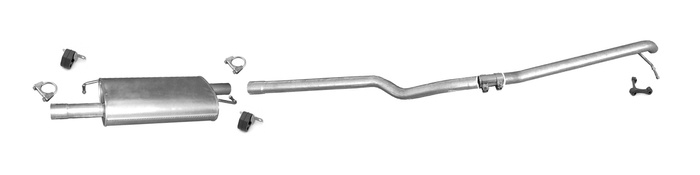 Auspuff für VW T5 TRANSPORTER V 1.9 TDI VAN LWB-Lang 2003-2009 Auspuffanlage