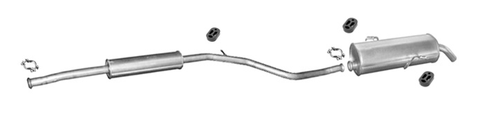 Auspuff für PEUGEOT 206 1.6 ab 2005 Auspuffanlage