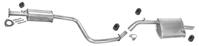 Auspuff für DAEWOO NUBIRA 2.0 1997-1999 Auspuffanlage