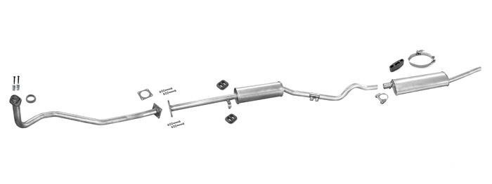 Auspuff DAEWOO NEXIA 1.5 1.8 Stufenheck ohne KAT 95-99 +Rohr Auspuffanlage