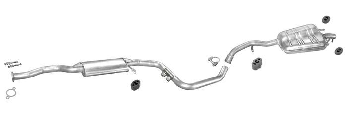 Auspuff FORD ESCORT 1.8 XR3 16V 2.0 RS 77/96/110kW 1991-1995 Auspuffanlage