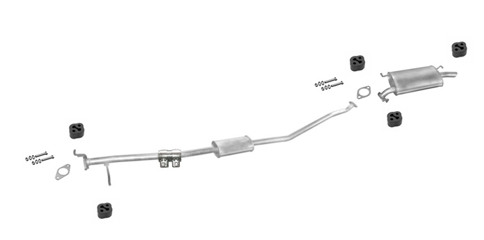 Auspuff für KIA SHUMA 1.8i 16V 05.1999-03.2001 Auspuffanlage