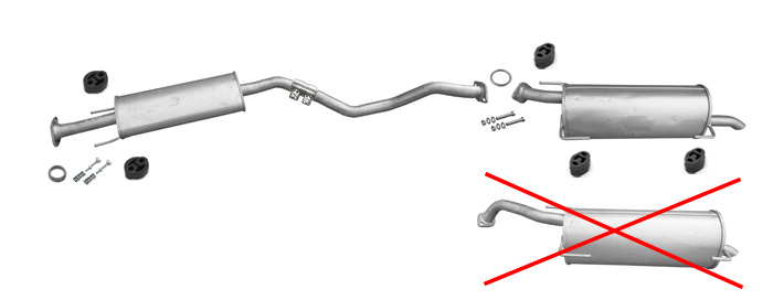 Auspuff für NISSAN TIIDA (SC11) 1.6 1.8 Stufenheck Auspuffanlage