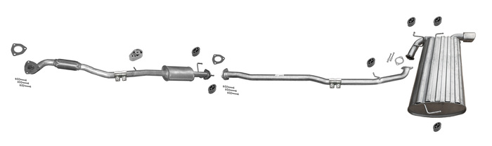 Auspuff für OPEL ANTARA 2.2 CDTi 163PS 2WD 4WD +Vorschalldämpfer Auspuffanlage