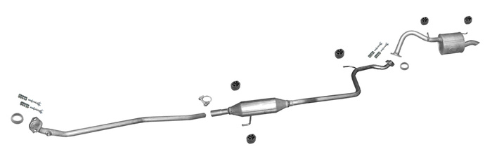 Auspuff TOYOTA YARIS (P9) 1.0 12V made in France Auspuffanlage