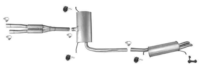 Auspuff für AUDI A6 2.4 und 2.8 bis 05.2001 Auspuffanlage