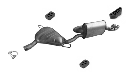 Endschalldämpfer für FIAT BARCHETTA 1.8i 130 PS bis 2000 Auspuffanlage