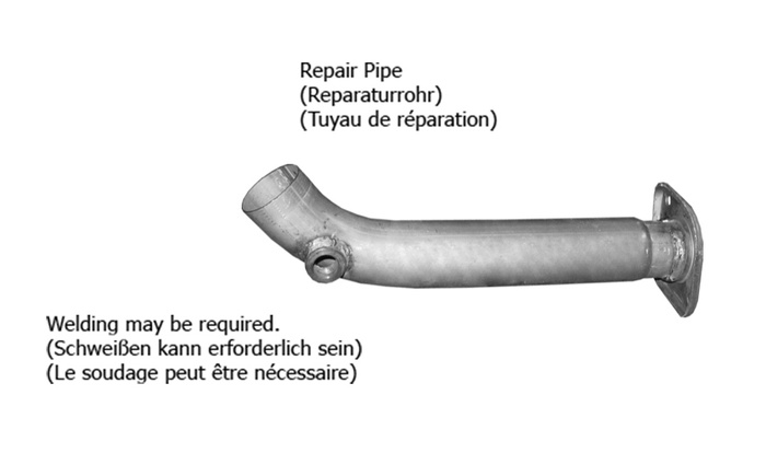 Reparaturrohr für FIAT PUNTO II IDEA LANCIA MUSA und YPSILON Auspuffanlage