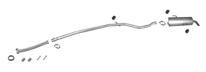Auspuff für  PEUGEOT 206+ 1.1 1.4 ab 2009 + Rohr