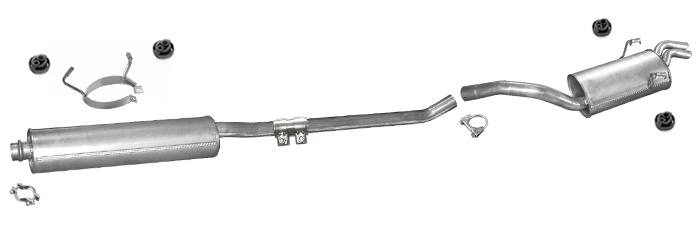 Auspuff CITROEN JUMPY I 1.9 TD 2.0 HDI LWB-Lang Auspuffanlage