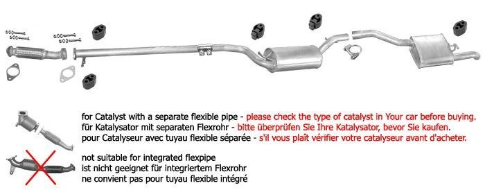 Auspuff FORD FOCUS MK1 1.8 TDDi TDi Kombi +Separaten Rohr Auspuffanlage