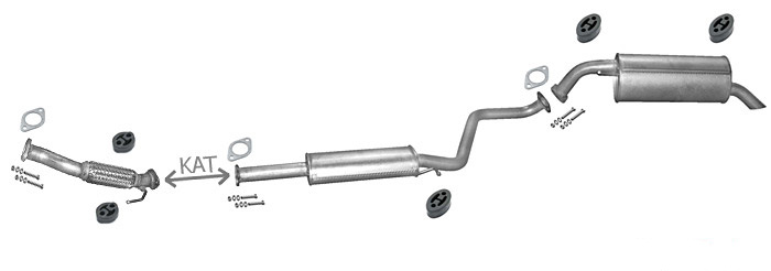 Auspuff HYUNDAI GETZ 1.5 CRDi / CRDi GLS +Rohr 2005-2009 Auspuffanlage