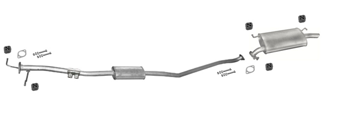 Auspuff für KIA CARENS I 1.8i Auspuffanlage