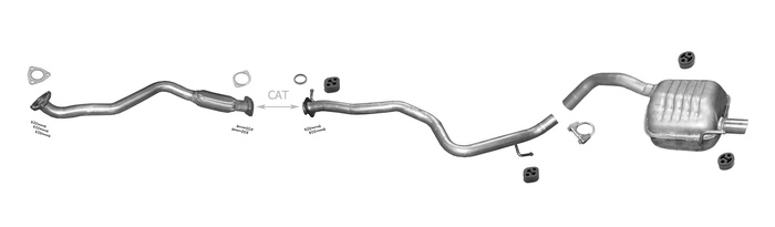 Auspuff für ALFA ROMEO 147 (937) 1.9 JTD / JTDM 2000-2010 Auspuffanlage