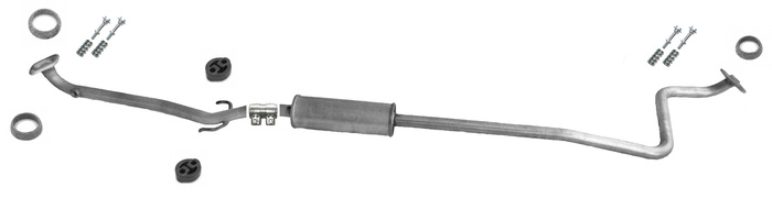 Mittelschalldämpfer für TOYOTA YARIS (P1) 1.0 65PS Auspuff Mitteltopf