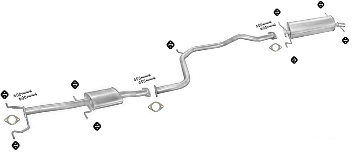 Auspuff MAZDA 626 III (GD) 2.0 2.2 Schrägheck Stufenheck Auspuffanlage
