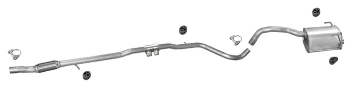 Auspuff für FIAT PANDA II (169) 1.3 D Multijet MJTD Auspuffanlage