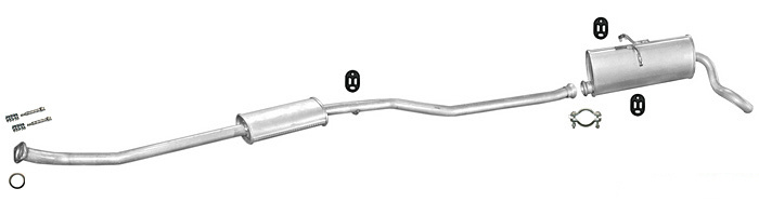 Auspuff CITROEN BERLINGO / PEUGEOT PARTNER 1.1 1.4 1.6 2000-03 Auspuffanlage