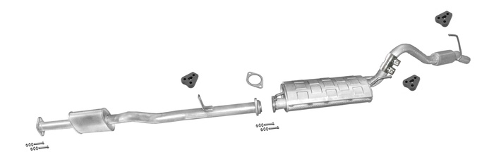 Auspuff MITSUBISHI L200 2.5 TD 4X4 100PS Pick-Up 96-07 Auspuffanlage