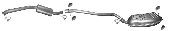 Auspuff für BMW X3 3.0 D 204, 218 PS 2003-2008 Auspuffanlage