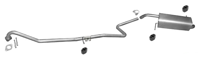 Auspuff FORD FIESTA MK6 1.4 1.6 TDCI 2008-2012 Auspuffanlage