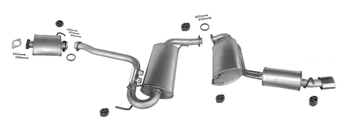 Auspuff für ALFA ROMEO GTV und SPIDER 1.8 2.0 + Vorschalldämpfer Auspuffanlage