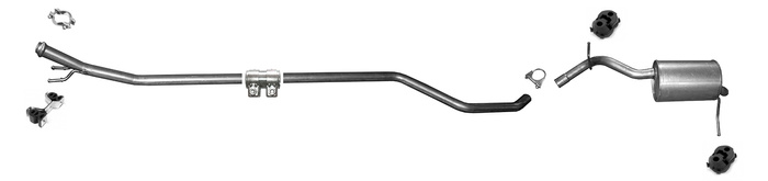 Auspuff für Citroen C5 III Peugeot 508 1.6 HDi bis 2015