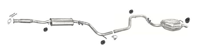 Auspuff FORD MONDEO MK1 1.8 Schrägheck Auspuffanlage