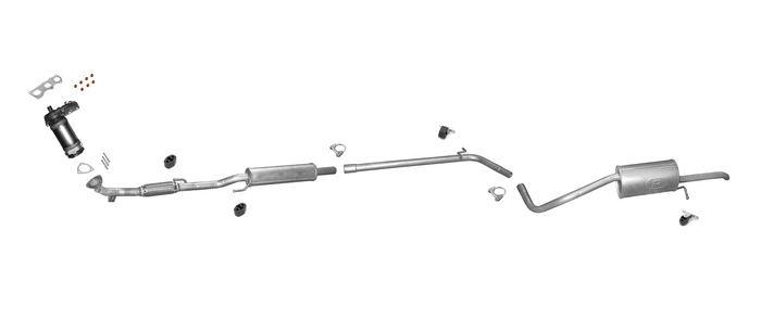 Auspuff +KAT für SKODA FABIA / SEAT CORDOBA 1.2 EURO 4/5 2005-2014 Auspuffanlage