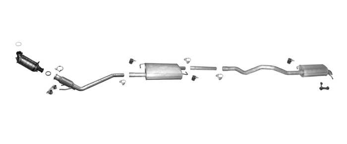 Auspuff +DPF für VW TRANSPORTER V/MULTIVAN 2.5TDi 96KW 128KW EURO4 Auspuffanlage