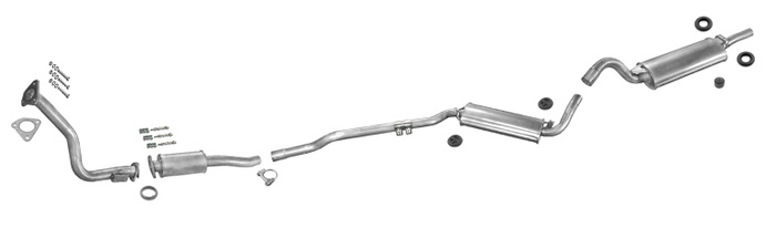 Auspuff AUDI 80 (B3) 1.4 1.6 1.8 für Fahrzeuge ohne Kat Auspuffanlage