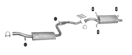 Auspuff VOLVO S40 I & V40 1.6 1.8 1996-2000 Auspuffanlage