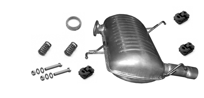 Endschalldämpfer für BMW 3 E90 und E91 316 318 320 1.6 1.8 2.0 Auspuff