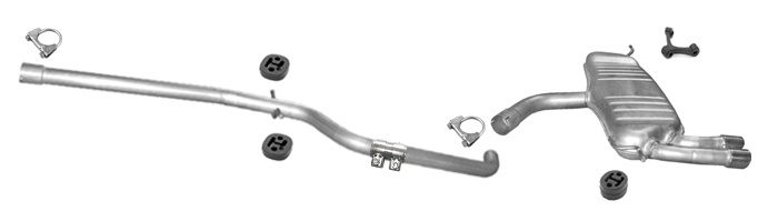 Auspuff AUDI A3 (8P1) 1.9 TDI Turbo Diesel 105PS 2003-2008 Auspuffanlage