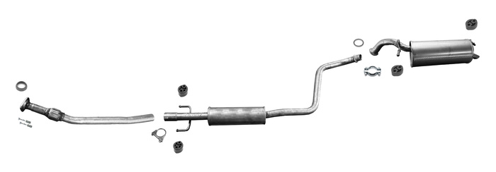 Auspuff für TOYOTA YARIS (P1) 1.4 D-4D Auspuffanlage
