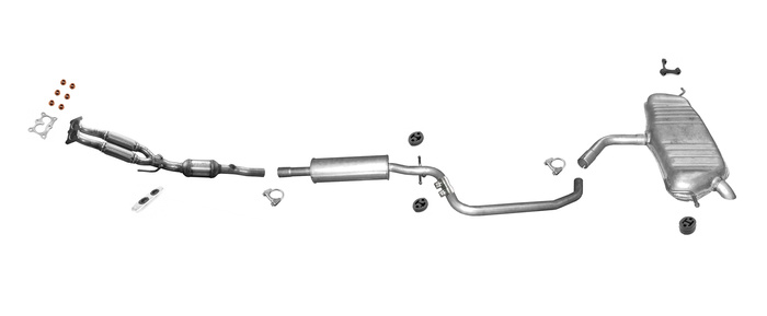 Auspuff +KAT für VW TOURAN (MPV) 1.6 1.6BiFuel EURO 4 2003-2010 Auspuffanlage