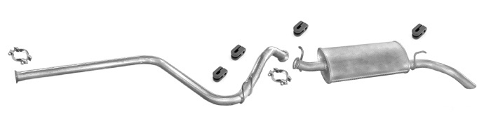 Auspuff RENAULT EXPRESS RAPID 1.2 55PS/1.9D 65PS mit KAT 92-01 Auspuffanlage