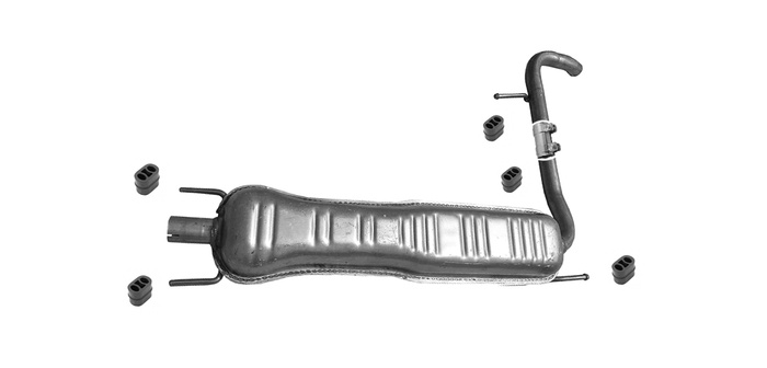 Endschalldämpfer für OPEL ZAFIRA B (A05) 1.6 CNG 94PS Ab 04.2010 Auspuff Endtopf