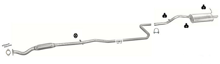 Auspuff FORD KA I 1.3 50/60PS 2000-2002 Auspuffanlage