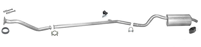 Auspuff RENAULT TWINGO II 1.2 TCE TURBO 1.5 DCI +Rohr Vorne Auspuffanlage