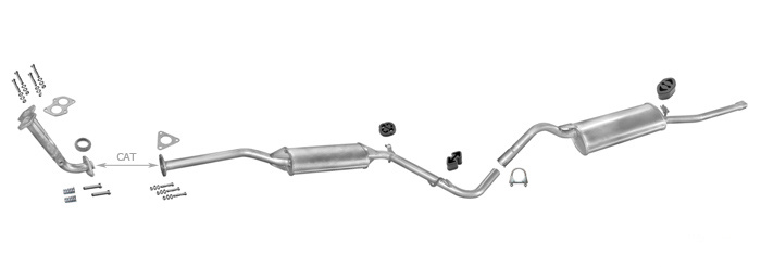 Auspuff SKODA FELICIA 1.3 68PS Kombi 1994-11.1998 +Rohr Auspuffanlage