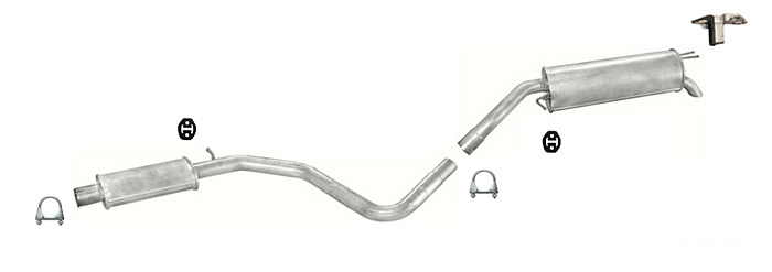 Auspuff FIAT STILO 1.9 D JTD MJT Schrägheck 2001-2007 Auspuffanlage