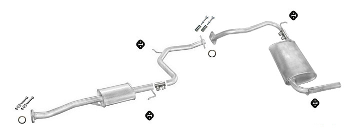 Auspuff MAZDA 323 F V 1.5 16V Schrägheck 5-Türen Auspuffanlage