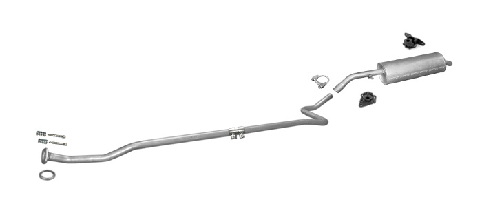 Auspuff für CITROEN C3 1.1 60PS 09.2005-12.2009 Auspuffanlage