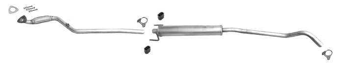 Mittelschalldämpfer für Opel CORSA C 1.4 1.8 ab 2000 Auspuff Mitteltopf