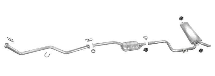 Auspuff MERCEDES (S124) 200T D Kombi +Rohr Auspuffanlage