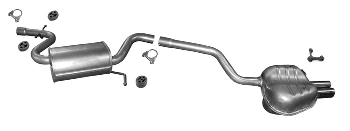 Auspuff für SKODA OCTAVIA II 2.0 FSI Schrägheck Kombi nür motorcode BVZ und BLY