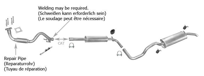 Auspuff VW POLO CLASSIC 1.4 60PS Stufenheck 1999-2001 Auspuffanlage