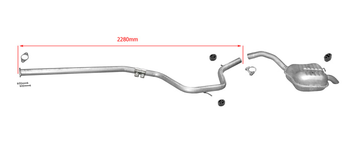 Auspuff FORD GALAXY II MONDEO IV S-MAX I 1.8 2.0 TDCI ohne DPF Auspuffanlage